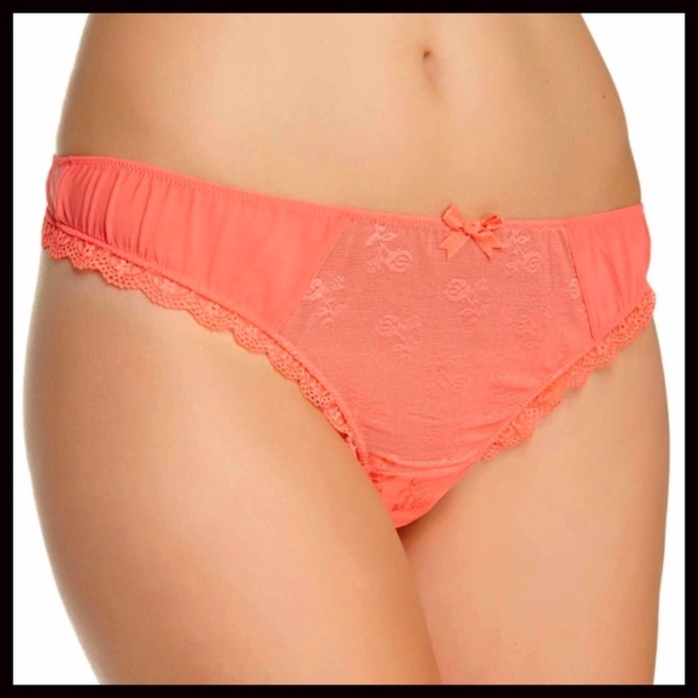 FREE PEOPLE CROCHET LACE THONG UNDERWEAR A3C - Picture 5 of 6