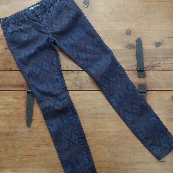 FREE PEOPLE Aztec Ikot Plum Skinny Jean Pants - Picture 6 of 7