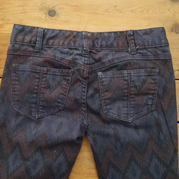 FREE PEOPLE Aztec Ikot Plum Skinny Jean Pants - Picture 5 of 7
