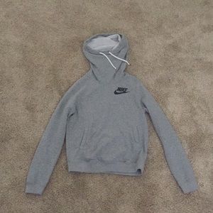 Gray cowl neck Nike hoodie S