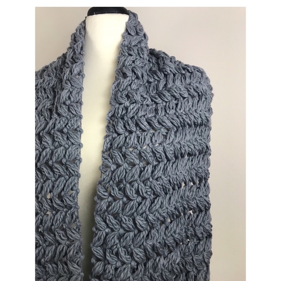 Nordstrom~ Gray Chunky Cable Knit Infinity Scarf - Picture 3 of 6