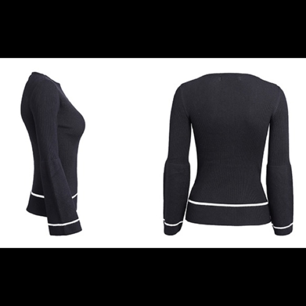 TODAY ONLY! 'Charlot' Bell Sleeve Sweater - Picture 5 of 5
