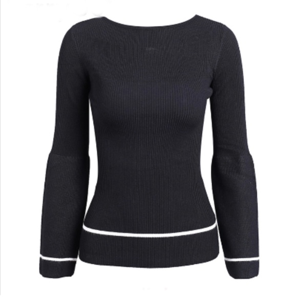 TODAY ONLY! 'Charlot' Bell Sleeve Sweater - Picture 4 of 5