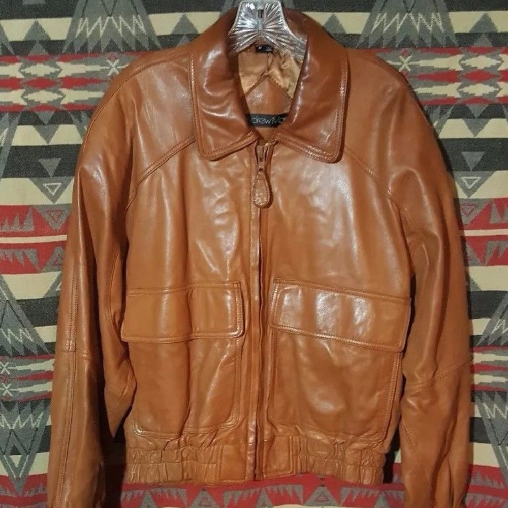Andrew Marc Men's soft Leather Jacket Brown