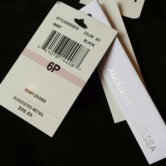 Laser Cut Black Pencil Skirt - Picture 6 of 6