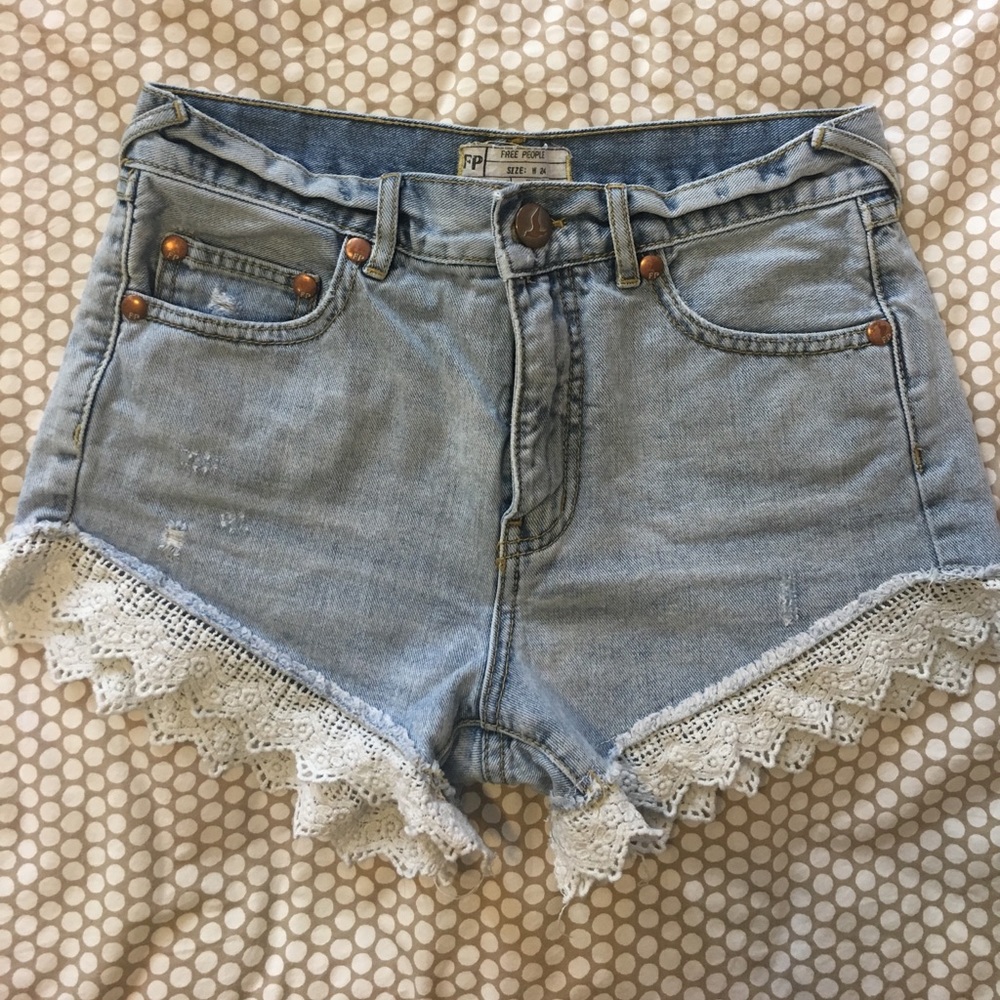 Free People denim shorts