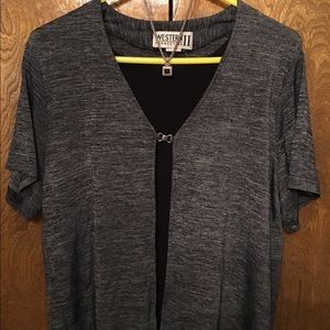 🔥FINAL SALE🔥B&W 1 piece cardigan shell