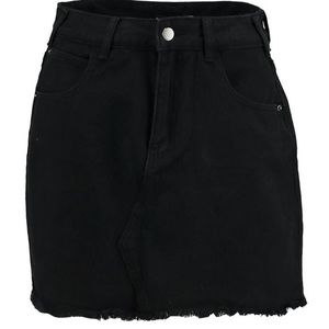 Black Denim Skirt