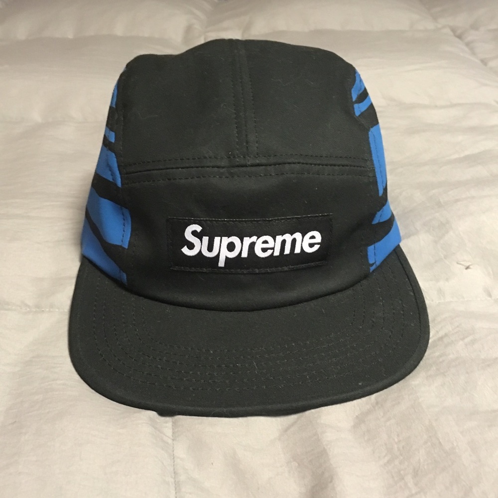 Supreme Hat! (Zebra Camp Cap 5 panel Blue)