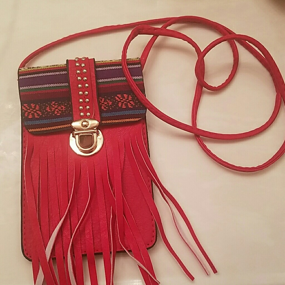 Printed Fringe Crossbody