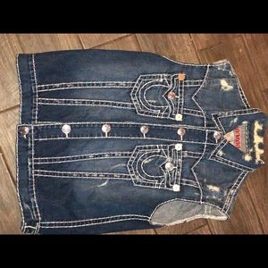 Authentic True Religion jean vest.