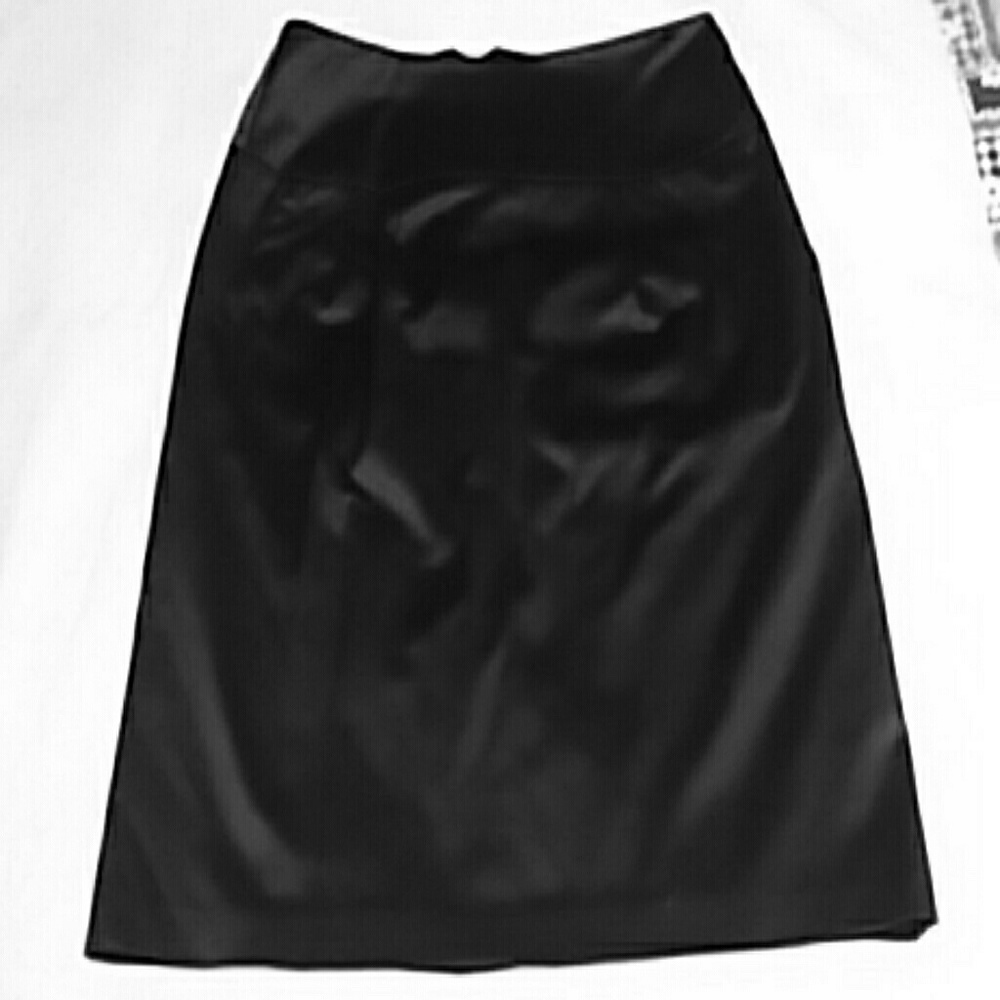 Black Satin Sheen Skirt
