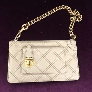 Marc Jacobs White Wristlet Quilted Calf Leather