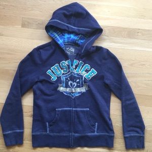 Girls size 12 Justice Navy Hoodie