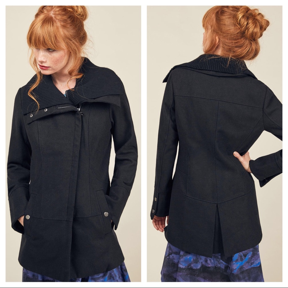 Steve Madden Mod Cloth Diagonal Alley Coat