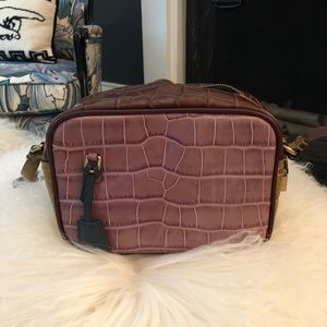 JCREW signet bag in croc-embossed Italian leather