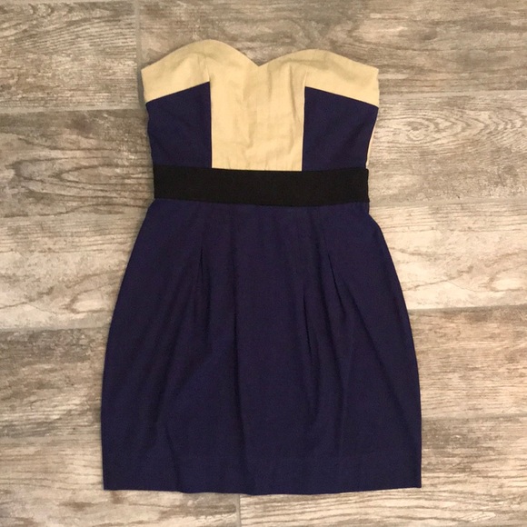Color block, strapless dress - Picture 1 of 4
