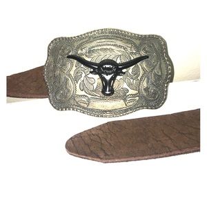 Leather Cattleman Belt