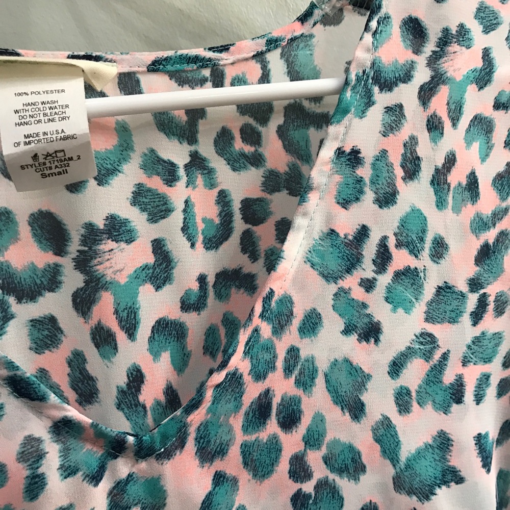 NWT leopard poncho top