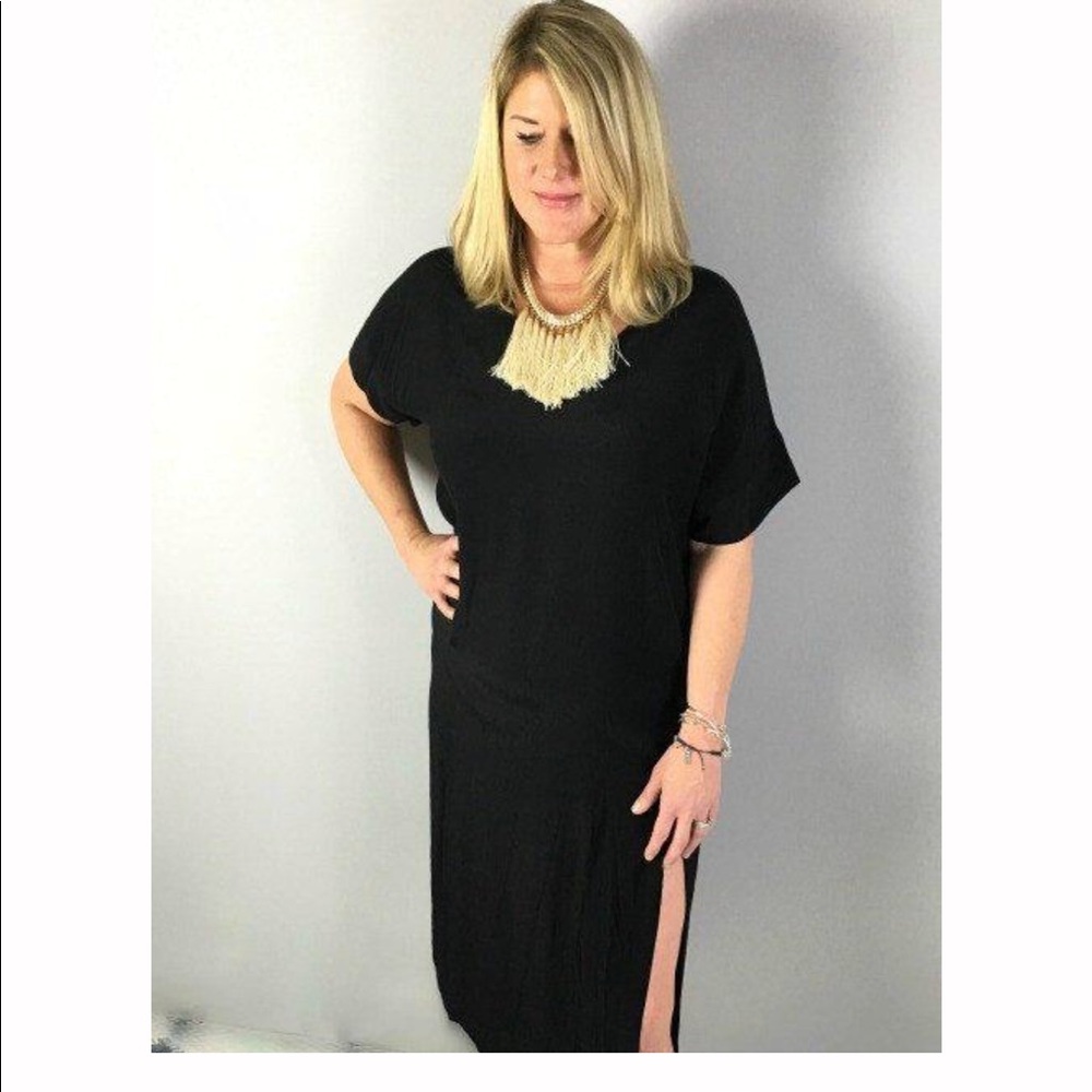 Black mid calf dress