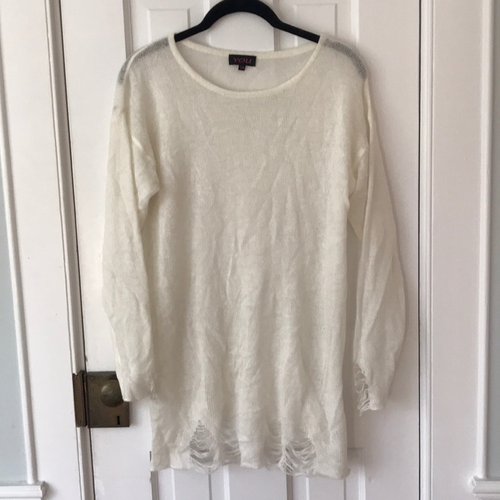 NWOT LF Distressed Sweater