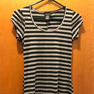 Rue21 striped black and grey maxi dress