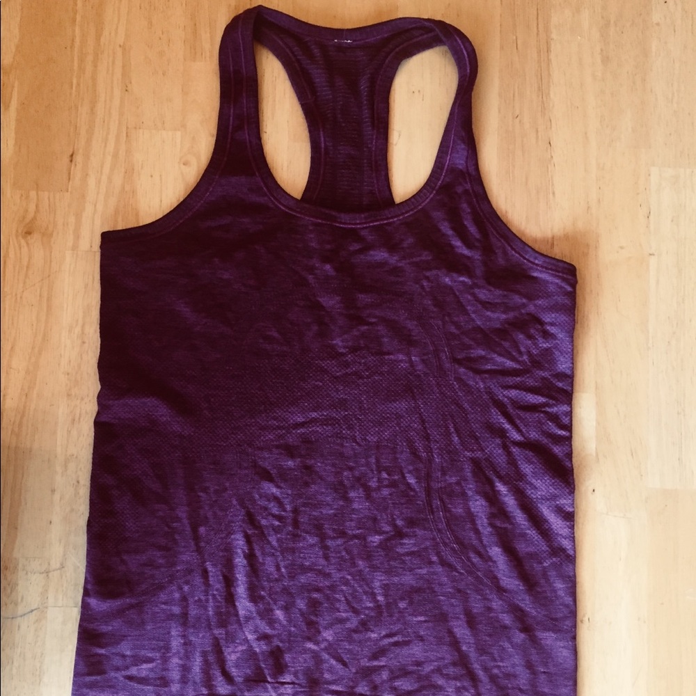 Lululemon Run Swiftly Tank In Purple- sz 8