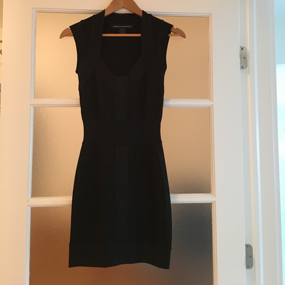 French Connection Black Bandage Dress