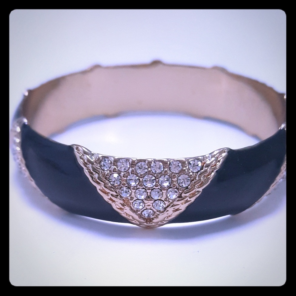 Black Bangle Bracelet
