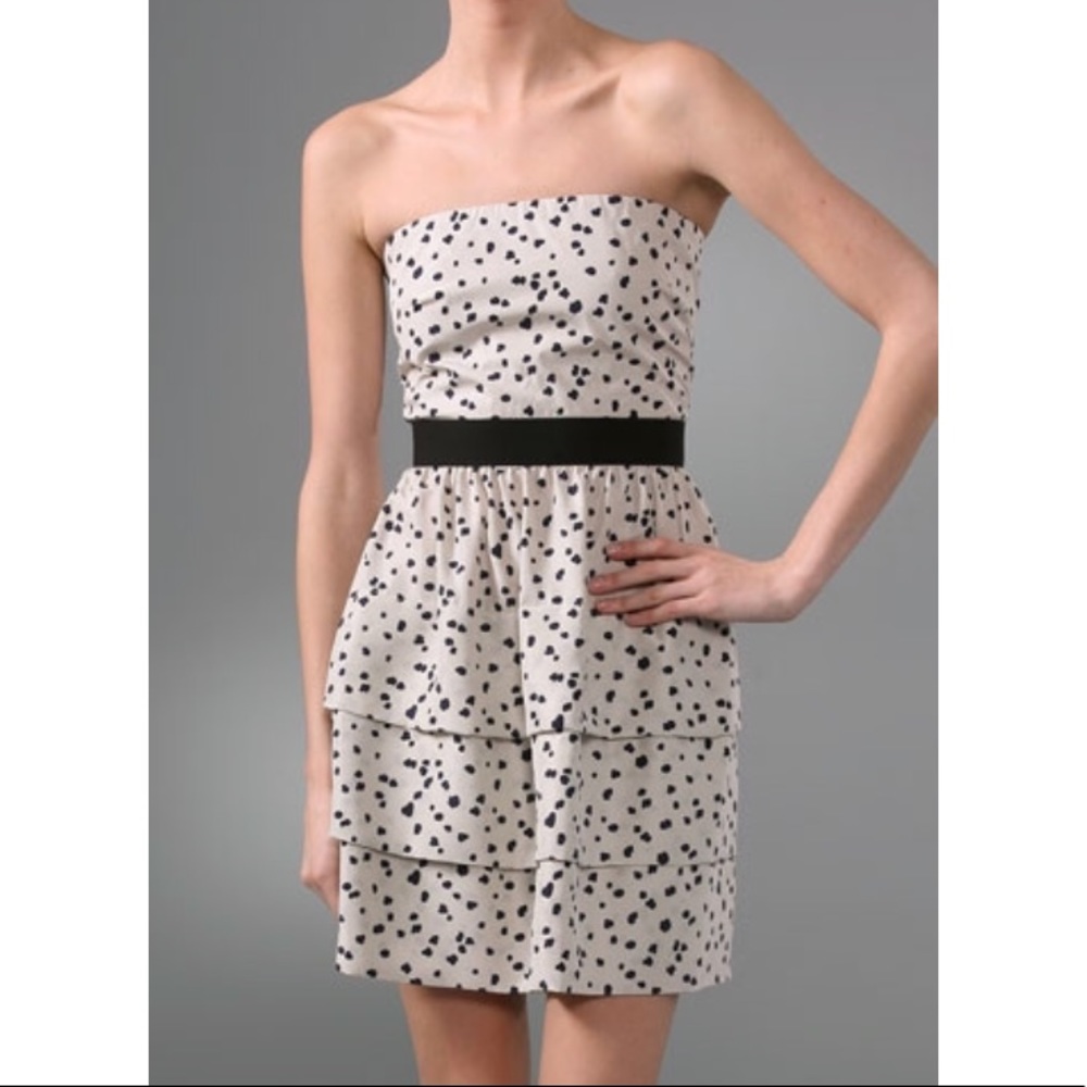 Theory Idalia navy silk cocktail dress