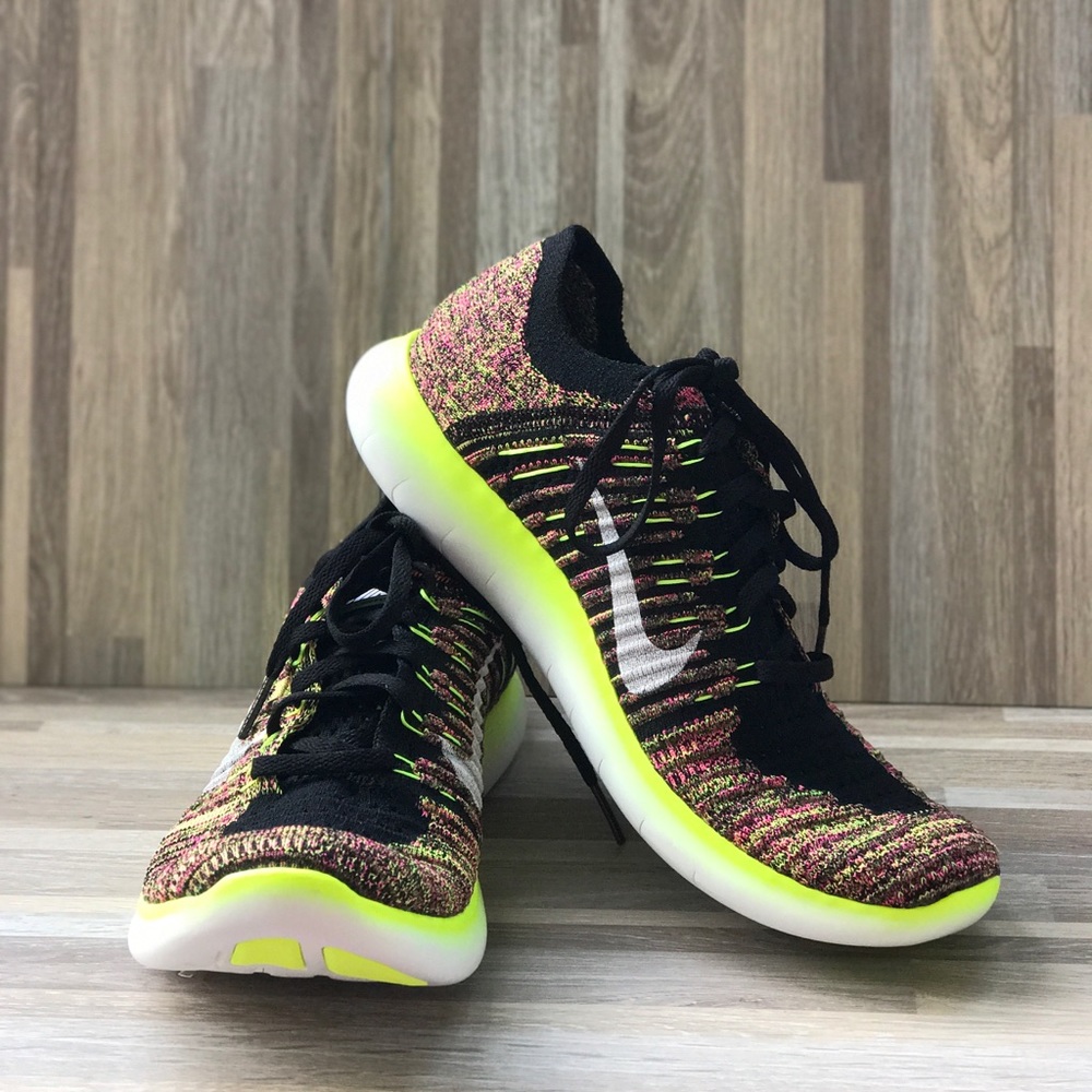 NWT Nike Free Rn Flyknit OC Multi-Color WMNS - Picture 2 of 7