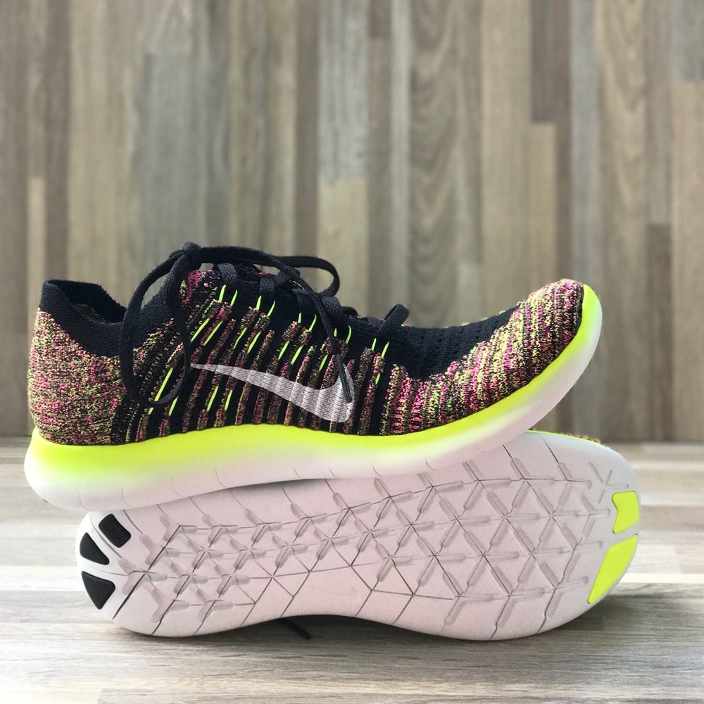 NWT Nike Free Rn Flyknit OC Multi-Color WMNS - Picture 4 of 7