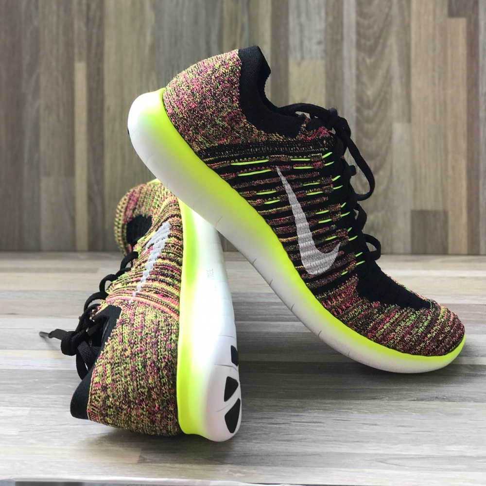 NWT Nike Free Rn Flyknit OC Multi-Color WMNS - Picture 5 of 7
