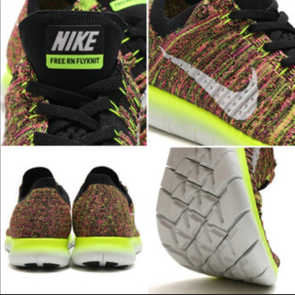 NWT Nike Free Rn Flyknit OC Multi-Color WMNS - Picture 7 of 7