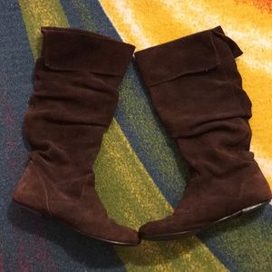 Faux Fur knee high boots