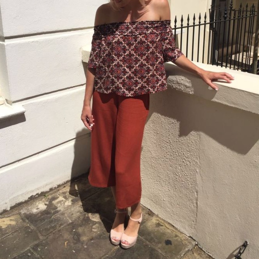 Topshop Off the Shoulder Top