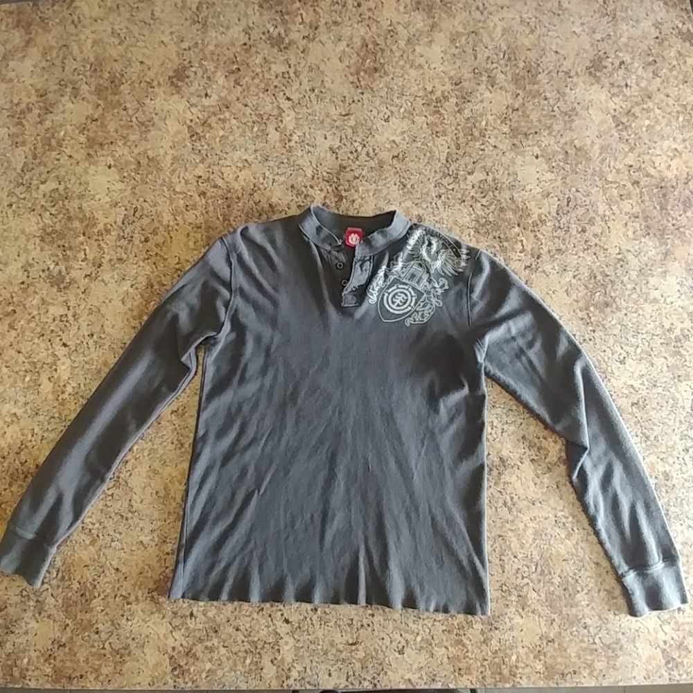 Element Men's Grey Long Sleeve Shirt - Size L