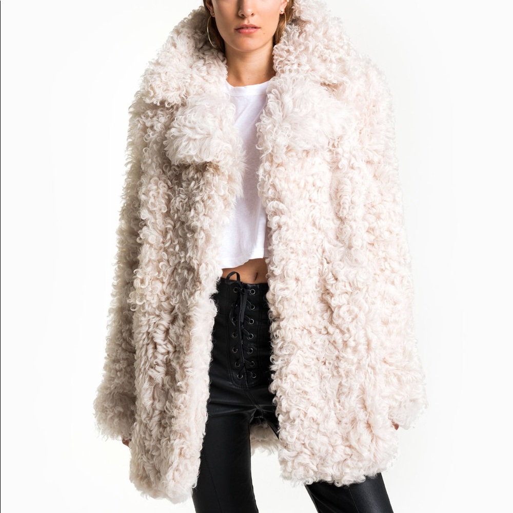 A.L.C. Stone Coat - Lamb Shearling