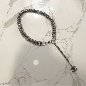 AUTHENTIC CHANEL gunmetal necklace