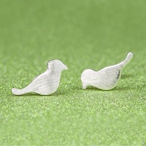 TWO LEFT! 🐦 Silver Bird Stud Earrings