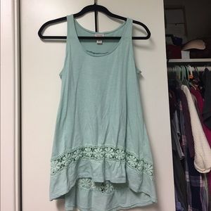 Blue green tank top size M