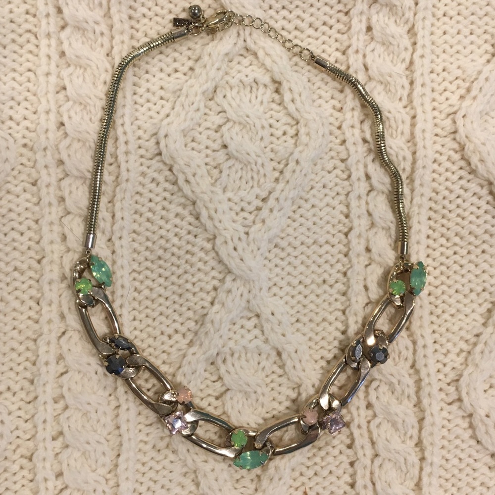 Jewelmint Gold Chain Necklace with Stones