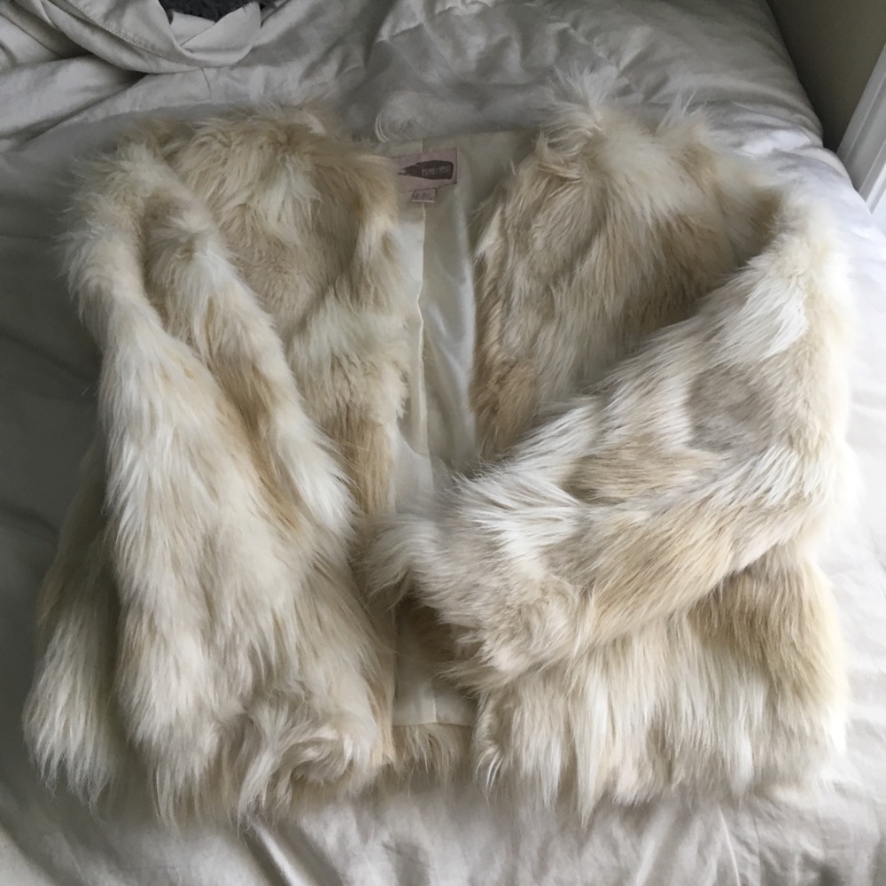 Faux fur coat from forever 21