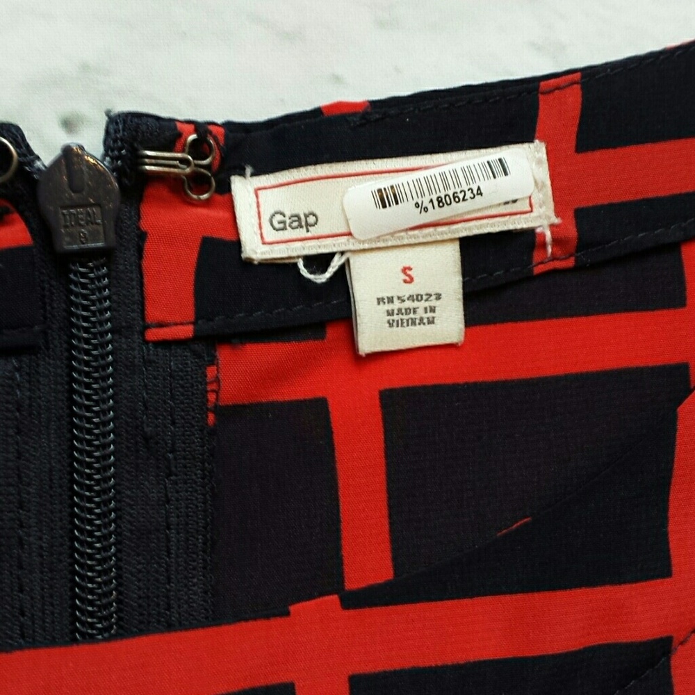 Gap Navy and Red Windowpane Dress - Picture 3 of 8