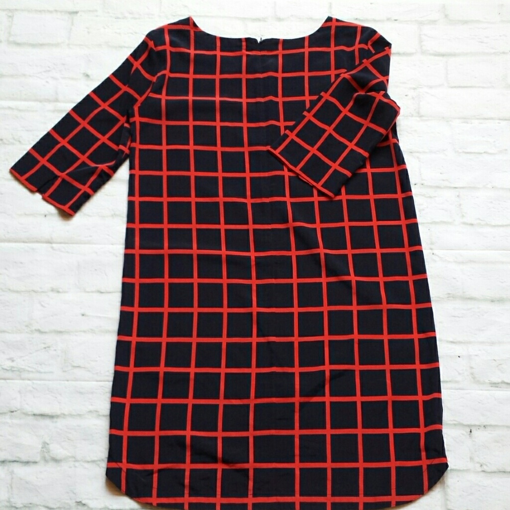 Gap Navy and Red Windowpane Dress - Picture 5 of 8