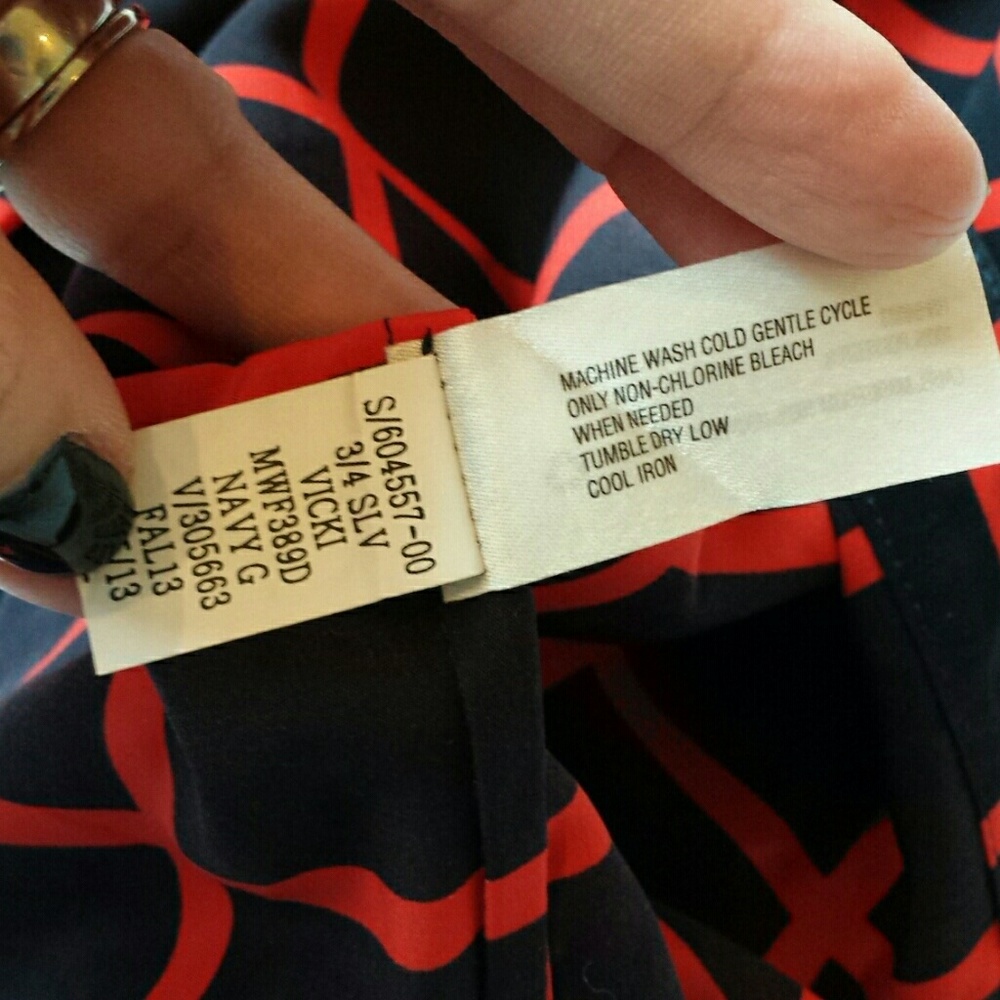 Gap Navy and Red Windowpane Dress - Picture 7 of 8