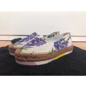 Dolce & Gabbana White Lavender Espadrilles -Size 6
