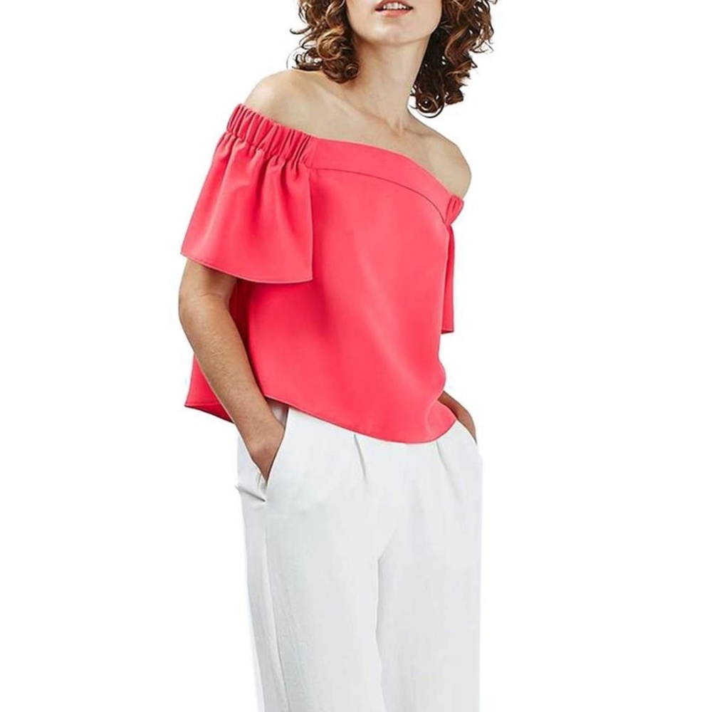 Topshop 'Livi' Off the Shoulder Top, US 4