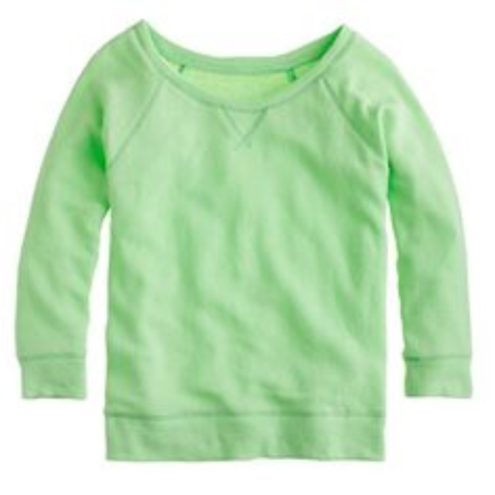 J.CREW Summerlight Terry Pullover - Green