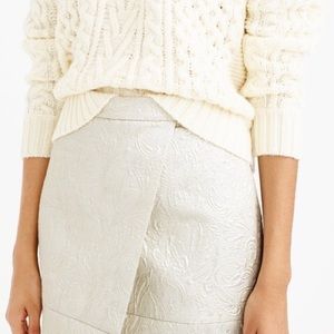 JCREW Origami skirt in metallic matelassé